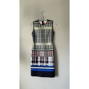 Clover Canyon Dress Size Small DONEGAL Sleeveless Neoprene Geometric Print
